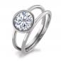 Preview: TeNo Ring Joy Edelstahl mit Crystal White Zirkonia  593933