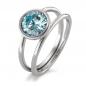 Preview: TeNo Ring Joy Edelstahl mit Aqua Blue Zirkonia  593942