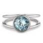 Preview: TeNo Ring Joy Edelstahl mit Aqua Blue Zirkonia  593942