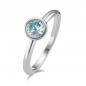 Preview: TeNo Ring Joy Edelstahl mit Aqua Blue Zirkonia  593944
