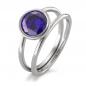 Preview: TeNo Ring Joy Edelstahl mit Purple Rose Zirkonia  593978