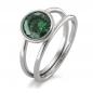 Preview: TeNo Ring Joy Edelstahl mit Jungle Green Zirkonia  593996