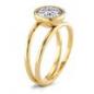 Preview: TeNo Ring Joy Gold  Edelstahl mit Crystal  594050