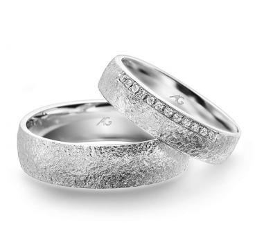 Trauringe Weissgold von Gerstner 4/28674/5 + 28674/6
