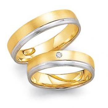 Trauringe Weiss-Gelbgold von Fischer 05 02521/050