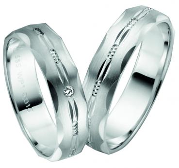 Rauschmayer Trauringe Weissgold 10-05536+ 11-05536