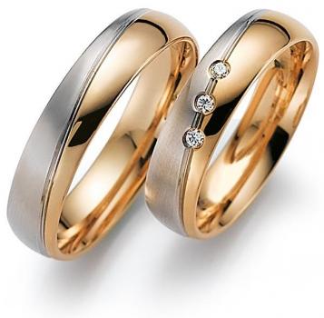 Trauringe Weiss-Rosegold von Gerstner 4/20136/5 + 20136/5