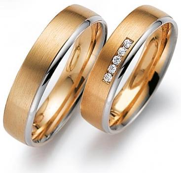 Trauringe Weiss-Rosegold von Gerstner 4/20135/5 + 20135/5