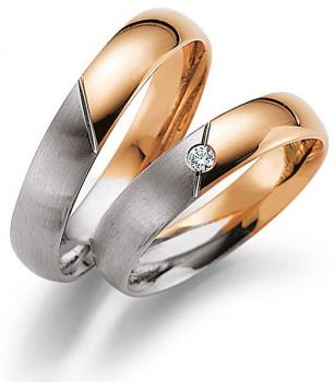 Trauringe Weiss-Rosegold von Gerstner 4/20137/4.5