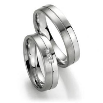 Trauringe Weissgold von Fischer 2010128/050