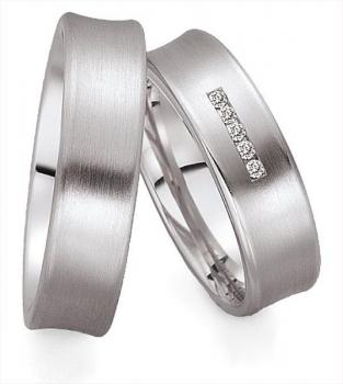 Trauringe Weissgold von Gettmann 8051.60 + 8051.60