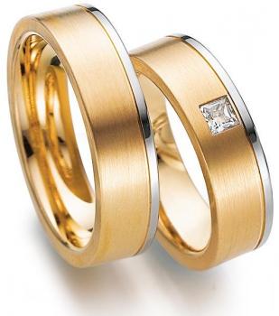 Trauringe Weiss-Rosegold von Gerstner 4/20211/6 + 20211/6
