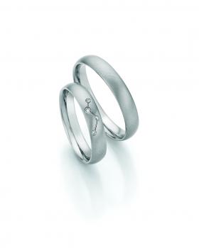 Nowotny-Collection Ruesch Partnerringe Edelstahl 88/23010-040 + 88/23020-040