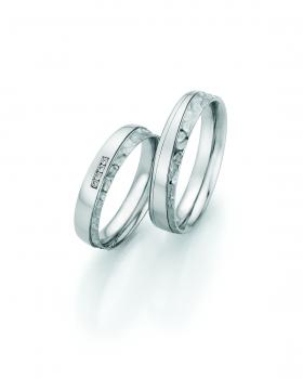 Nowotny-Collection Ruesch Partnerringe Edelstahl 88/23070-045 + 88/23080-045