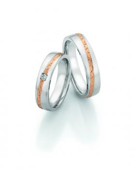 Nowotny-Collection Ruesch Partnerringe Edelstahl Gold/Keramik 88/24110-050 + 88/24120-050