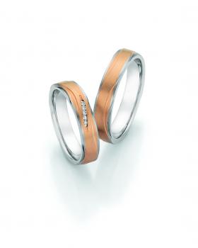 Nowotny-Collection Ruesch Partnerringe Edelstahl Gold/Keramik 88/24150-045 + 88/24160-045