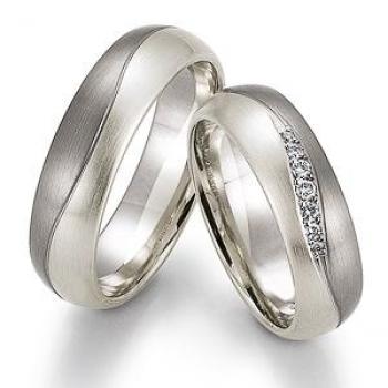 Trauringe Palladium von Gerstner 28205/6 + 4/28205/6