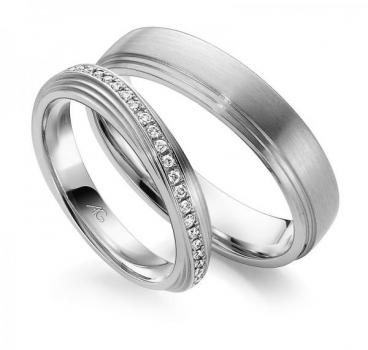 Trauringe Weissgold von Gerstner 4/28547/3.5