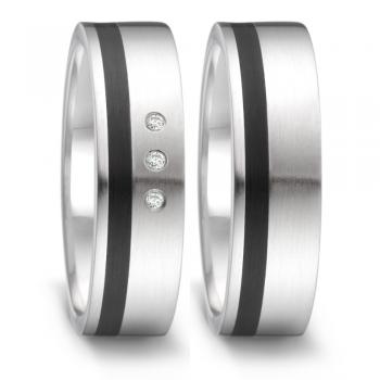 Trauringe Edelstahl von TeNo  306390 + 306378