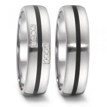 Partnerringe Edelstahl von TeNo  306414 + 306411