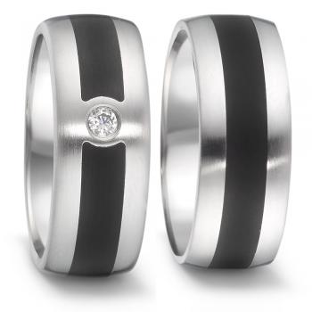 Partnerringe Edelstahl von TeNo  306418 + 306417