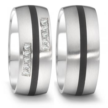 Partnerringe Edelstahl von TeNo  306419 + 306416