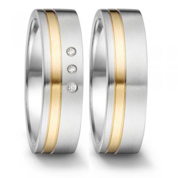 Partnerringe Edelstahl von TeNo  306456 + 306453