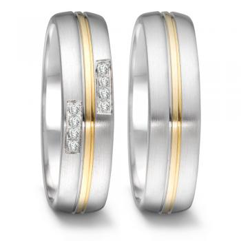 Partnerringe Edelstahl von TeNo  306476 + 306474