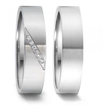 Partnerringe Edelstahl von TeNo  306587 + 306571