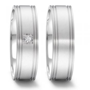 Partnerringe Edelstahl von TeNo  306678 + 306673