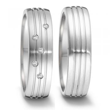 Partnerringe Edelstahl von TeNo  306707 + 306696