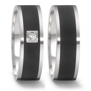 Partnerringe Edelstahl von TeNo  307471 + 307470