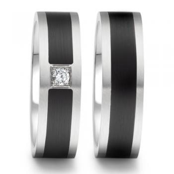 Partnerringe Edelstahl von TeNo  308045 + 308044