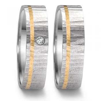 Partnerringe Edelstahl von TeNo  308110 + 308108