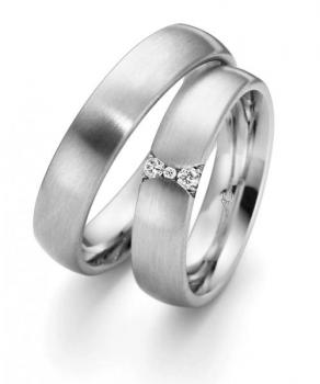 Trauringe Weissgold von Gerstner 4/28413/5 + 28413/5