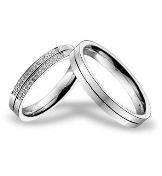 Trauringe Weissgold von Breuning 48 001250 / 48 001260