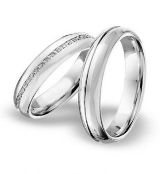 Trauringe Weissgold von Breuning 48 001490 / 48 001500