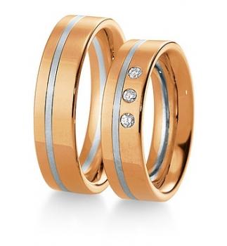 Preview: Trauringe Weiss-Gelbgold von Breuning 48/033200