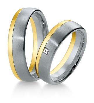 Preview: Trauringe Weiss-Gelbgold von Breuning 48/034200