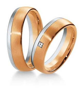 Preview: Trauringe Weiss-Gelbgold von Breuning 48/034200