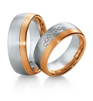 Preview: Trauringe Weiss-Gelbgold von Breuning 48/034500