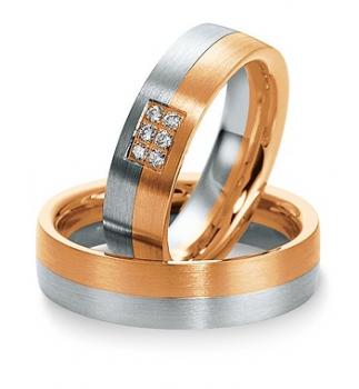 Preview: Trauringe Weiss-Gelbgold von Breuning 48/035500