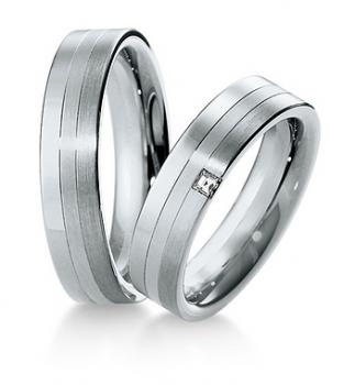 Preview: Trauringe Weiss-Gelbgold von Breuning 48/040050