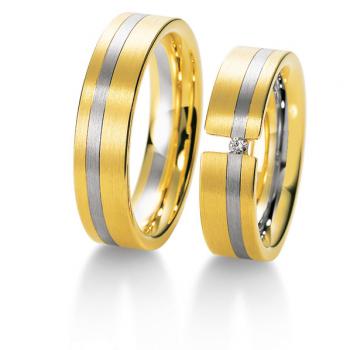 Trauringe Weiss-Gelbgold von Breuning 48/040090