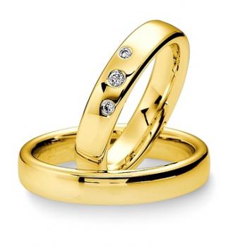 Trauringe Weissgold von Breuning 48 040390 / 48 040400