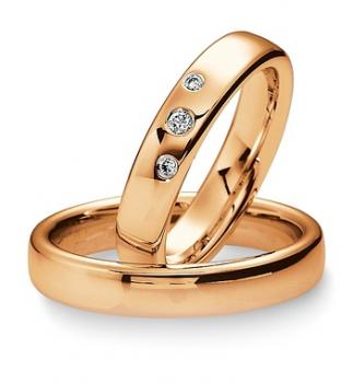 Trauringe Weissgold von Breuning 48 040390 / 48 040400