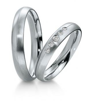 Preview: Trauringe Weiss-Gelbgold von Breuning 48 040430 / 48 040440