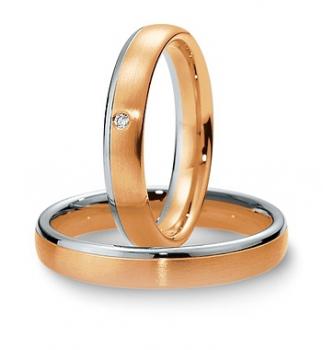 Preview: Trauringe Weiss-Gelbgold von Breuning 48 040530 / 48 040540