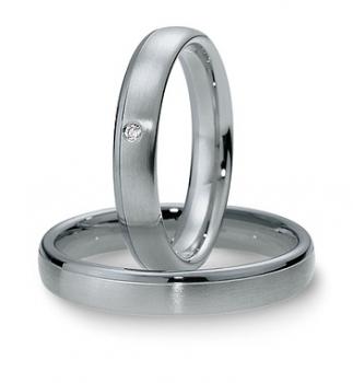 Preview: Trauringe Weiss-Gelbgold von Breuning 48 040530 / 48 040540