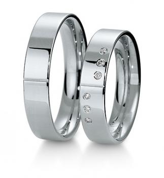 Preview: Trauringe Weiss-Gelbgold von Breuning 48 040590 / 48 040600